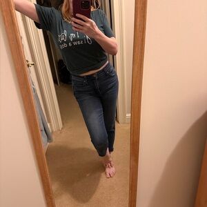 Seven7 Size 6 Dark Blue Women's Straight Leg Jeans